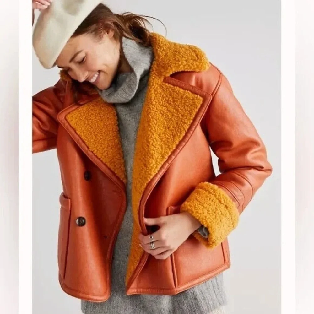 Free people Kaja Vegan Bonded Peacoat
